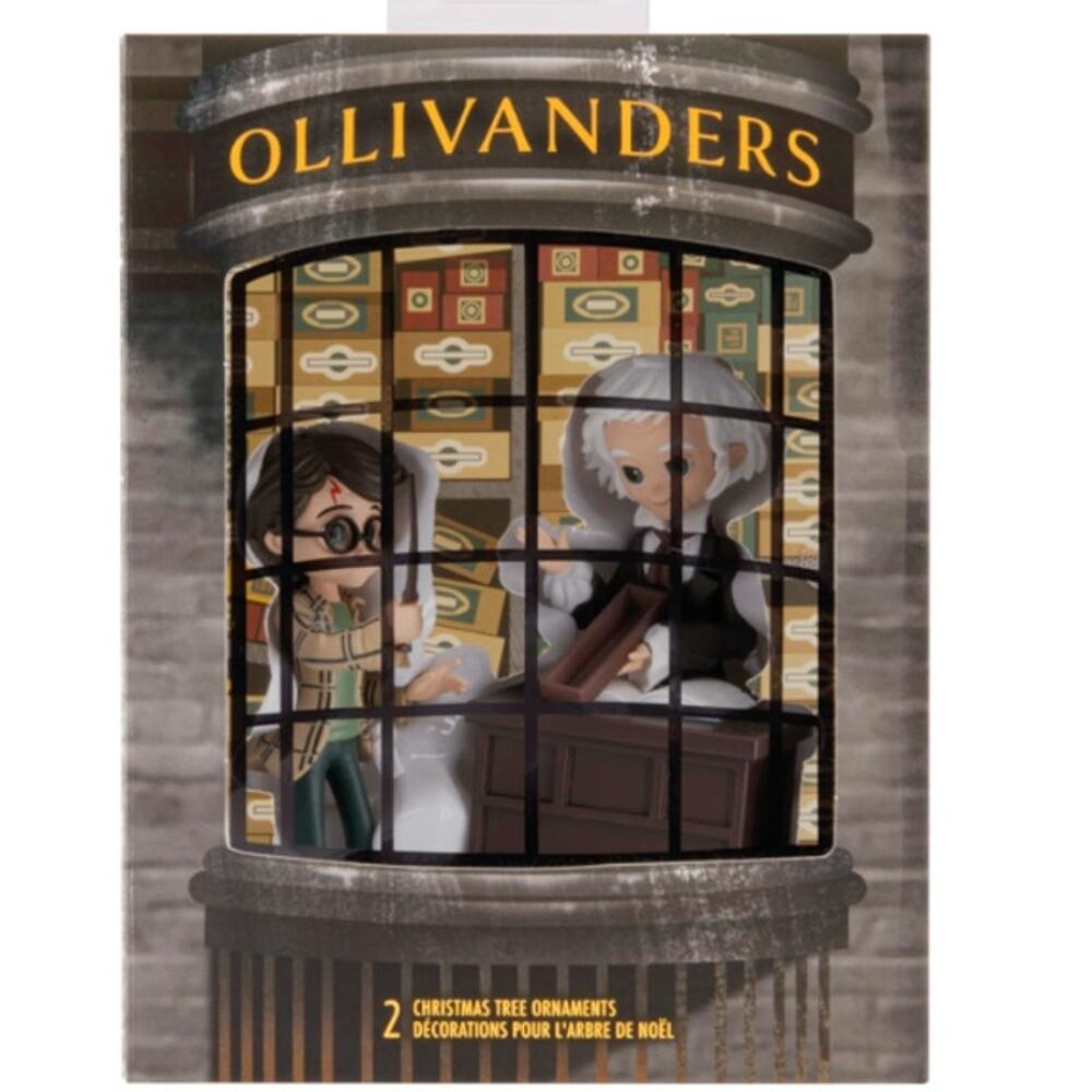 Hallmark Harry Potter and Ollivander Storied Moments Christmas Ornament Set NEW